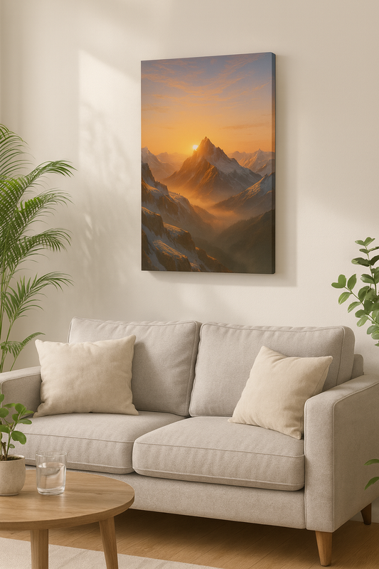 Golden Sunrise - Wall Poster Canvas - 20 X 30 Inches