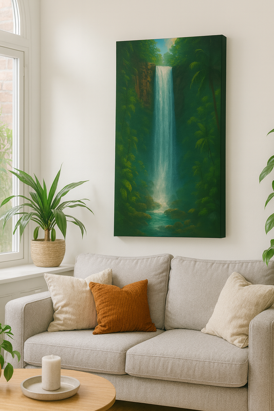 Mystic Waterfall - Wall Poster Canvas - 20 X 30 Inches