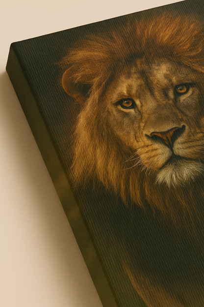 Majestic Lion - Wall Poster Canvas - 20 X 30 Inches