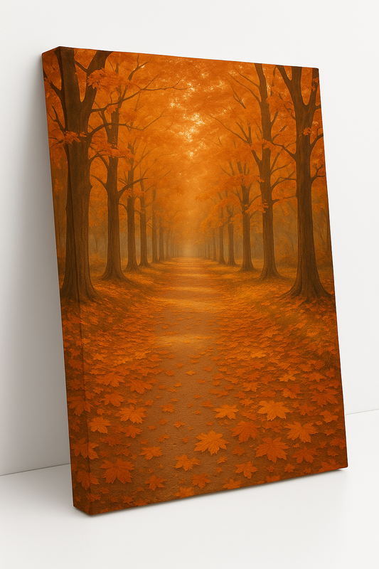 Autumn Pathway – Wall Poster Canvas - 20 X 30 Inches