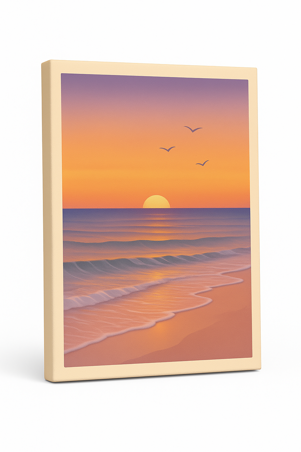 Tranquil Sunset Beach - Wall Poster Canvas - 20 X 30 Inches