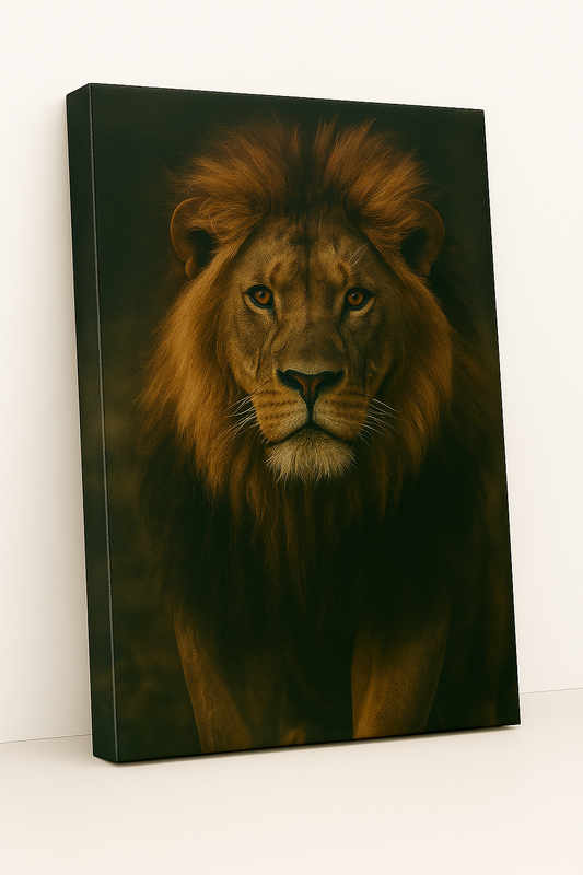 Majestic Lion - Wall Poster Canvas - 20 X 30 Inches